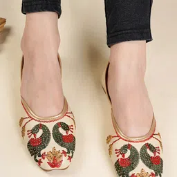 Anouk Women Embellished Mojaris Flats-image-8