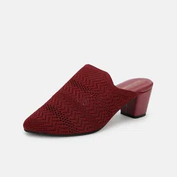 Marc Loire Textured Block Heel Mules image 5