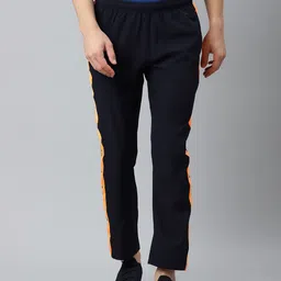 Alcis Men Navy Blue Solid Track Pants-image-12