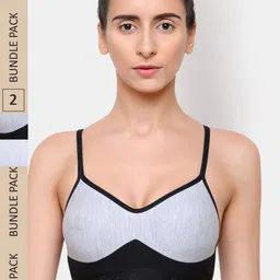 College Girl Pack Of 2 Cotton Bra-image-4