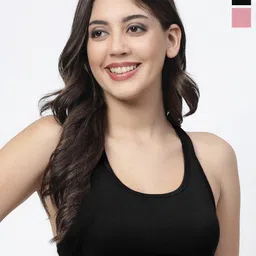 Docare Pack of 2 Full Coverage Non Padded Workout Bras With All Day Comfort-45