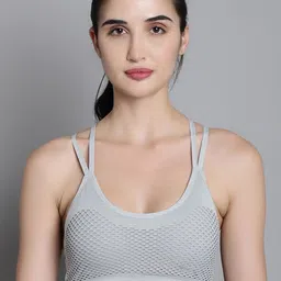MAKCLAN Non Padded Workout Sports Bra - Full Coverage-49