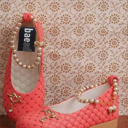 BAESD Girls Embellished Party Anti Slip Sole Ballerinas-image-65