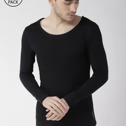 Levis Men Pack of 2 Black Solid Thermal Tops-image-82