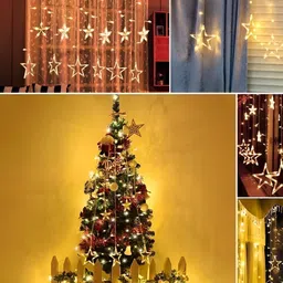 ENORMITY Yellow & White Star Shape String Lights image 4