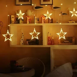 SPARK WORLD Yellow & White Star Shape String Lights image 5