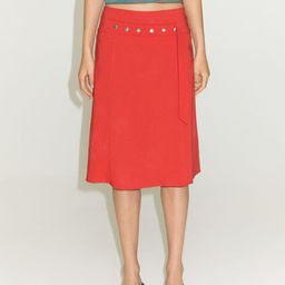 MANGO Button Detail A-Line Skirt-image-50