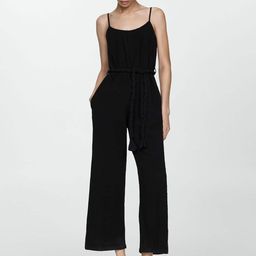 MANGO Pure Cotton Basic Jumpsuit with Belt-42
