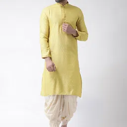 KISAH Ethnic Motifs Woven Design Thread Work Straight Kurta with Dhoti Pants-picture-37