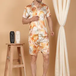Sweet Dreams Men Abstract Printed Night suit-image-14