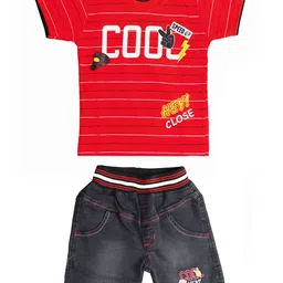 BAESD Boys Printed T-Shirt With Shorts-image-22