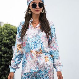 StyleCast White Floral Printed Shirt With Shorts-image-63