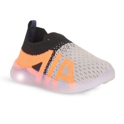 Lil Lollipop Kids Woven Design Padded Insole Basics Slip-On Sneakers With LED Lights-19