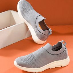 HRX by Hrithik Roshan Women Grey And White Non-Marking Walking Sports Shoes-image-85