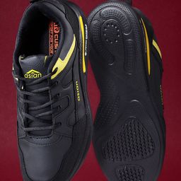 ASIAN Men Black Mesh Running Non-Marking Shoes-picture-45