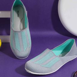 WALKWAY by Metro Women Textured Round Toe Comfort Insole Textile Slip-On Sneakers-58