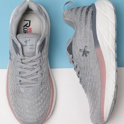 HRX by Hrithik Roshan Women Grey Textured Lace-Up Running Shoes-image-94