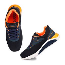 KRAASA Men Mesh Cushioned Footbed Non-Marking Running Shoes-29