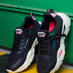 ABROS Women Navy Blue & White Mesh Running Shoes-image-64