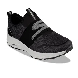 Skechers Men Black & White Mesh Running Non-Marking Shoes-5