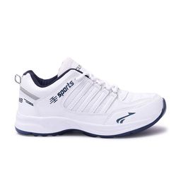 CLYMB Men White Mesh Running Non-Marking Shoes image 4