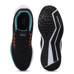 HRX by Hrithik Roshan Men Black & Teal Green Zoom Mesh Running Shoes image 2