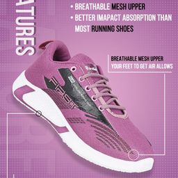 BIRDE Women Mesh Memory Foam Non-Marking Running Shoes image 3
