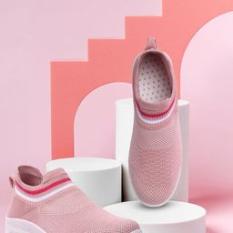 The Roadster Lifestyle Co. Peach Coloured Slip On Running Shoes-22