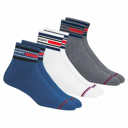 NAVYSPORT Men Pack Of 3 Assorted Durable Above Ankle-Length Socks-image-18
