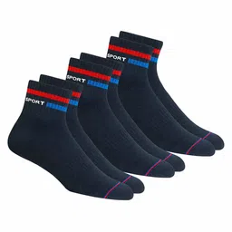 NAVYSPORT Men Pack Of 3 Assorted Durable Above Ankle-Length Socks-38