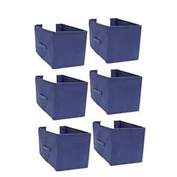 Perpetual Blue 6 Pieces Non-Woven Multi Utility Foldable Wardrobe Organisers-46