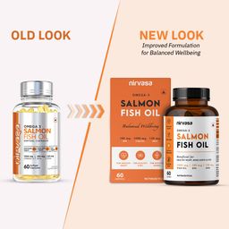 Nirvasa Omega-3 Salmon Fish Oil (Pack of 3),  60 Soflets  image 3