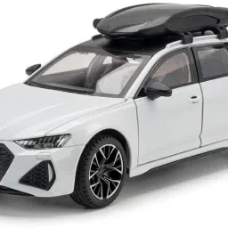 1:24 Audi RS6 Modified Alloy Sports Car Model with Sound & Lights Openable Doors-image-84
