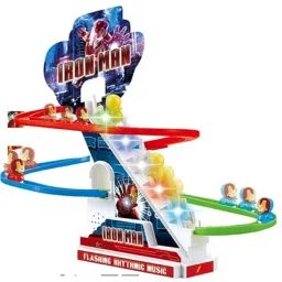 Iron Man Climbing Toys,Electric Iron Man Chasing Race Track Game Set-15