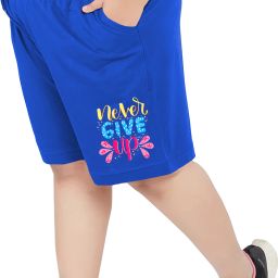 Graphic Print Women Blue Casual Shorts-image-89