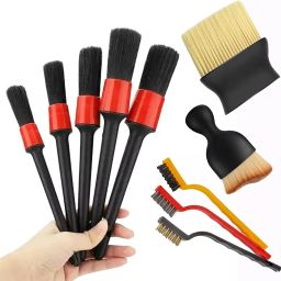 10pcs Auto Car Detailing Brush Set,Car Interior Cleaning Kit Combo-image-25