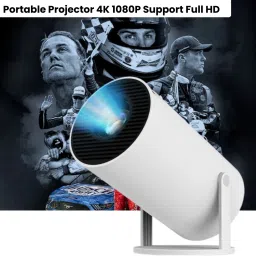 Frony Smart Projector for Home 4K Support Rotabable Design withApp Netflix,YouTubeC355 (4500 lm / 1 Speaker / Wireless / Remote Controller) Portable Projector-15