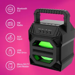 Techobucks Powerpect Music LZ-3102 Bluetooth Speaker Best Home Audio with Faster Bluetooth Connectivity, LED Disco lights ,AUX,FM, USB, TF card support 10 W Bluetooth Speaker image 3