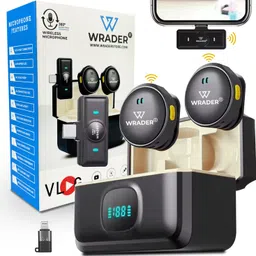 moozmob Round Wireless Mic with Magnetic Clip, Noise Cancelling for Video Recording Vlog Microphone-picture-5