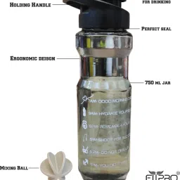 fitpro Unbreakable Water Bottle with Motivational Time Marker 800 ml Bottle image 3