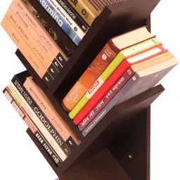 Stemma Office Book Stands Wenge Engineered Wood Open Book Shelf-3