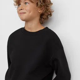 H&M Kids Boys Black Solid Sweatshirt-image-38