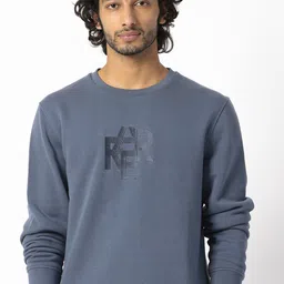 RARE RABBIT Men Verano Typography Printed Sweatshirt-image-91