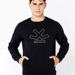 WROGN Men Graphic Printed Pullover Pure Cotton Sweatshirt-image-40