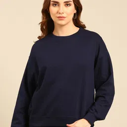 Mast & Harbour Round Neck Cotton Sweatshirt-image-43