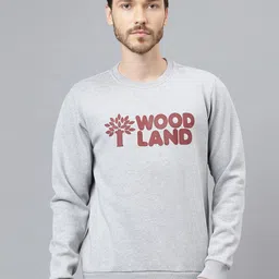 Woodland Typography Printed Pure Cotton Pullover Sweatshirt-picture-38