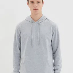 Trendyol Men Grey Hooded Sweatshirt-image-45