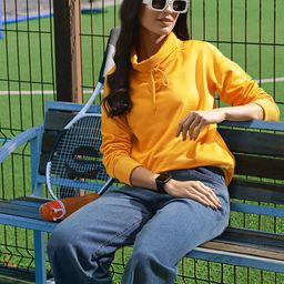Harvard Solid Long Sleeves High Neck Sweatshirt-13