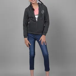 Crimsoune Club Girls Graphic Printed Hooded Front-Open Sweatshirt-image-36