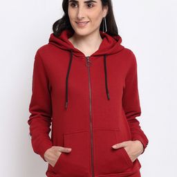 Club York Women Maroon Hooded Sweatshirt-picture-18